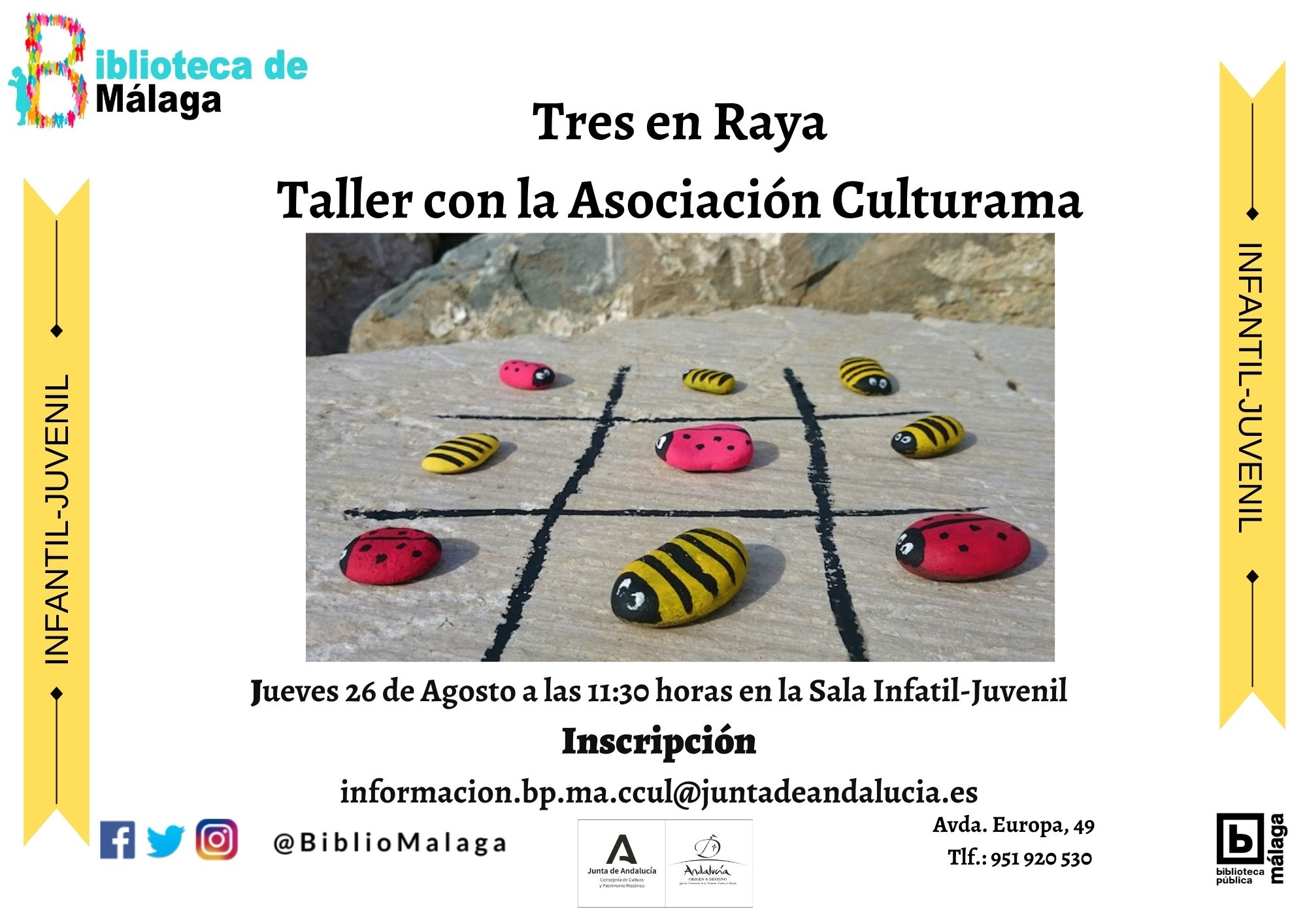 Taller en familia "Tres en raya" con Culturama